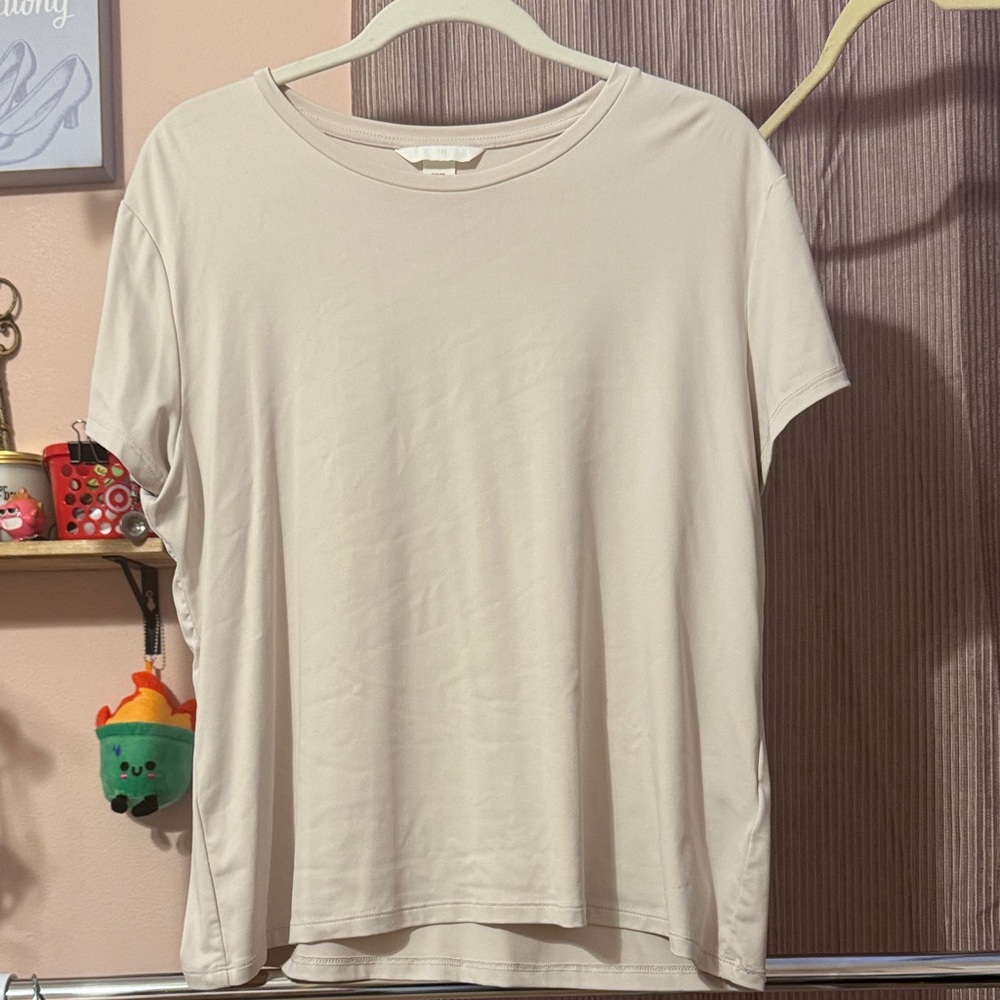 Elegant Light Pink Short Sleeve Top‎